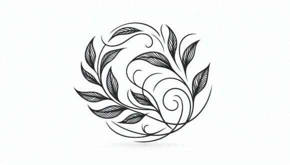 Abstract Ginkgo in Motion: Art for Dynamic Projects