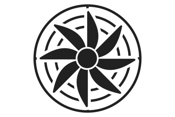 Air Fan Rotating Black Blades Motion Icon: Design Guide