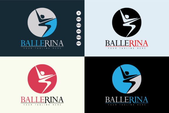 Ballerina Dance in Ballet Motion Logo: Capturing Poise in Motion