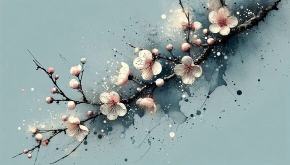 Blossoms in Motion Captured in Pop Art: A Design Asset Guide