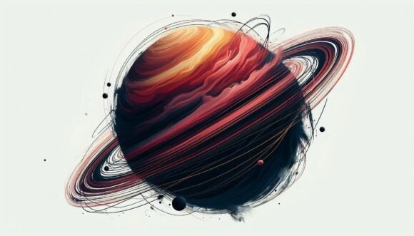 Capturing Cosmic Movement: Painterly Planetary Motion Art