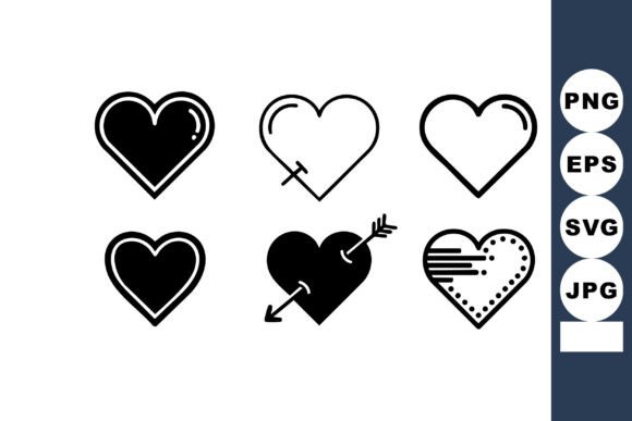 Dynamic Heart Icons: Motion Lines for Modern Love