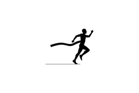 Dynamic Runner Silhouette in Motion: Visualizing Speed