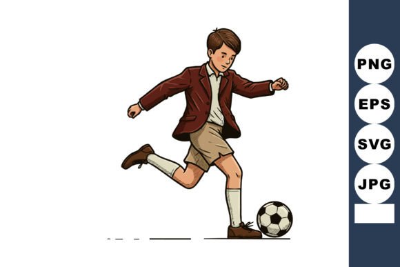 Energetic Action: Using the Boy Playing Soccer Ball Kicking Motion Graphic