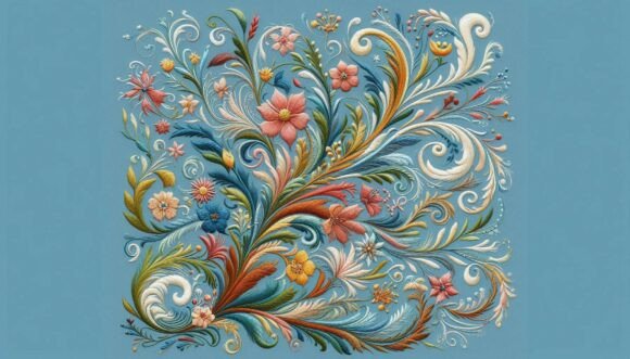 Motion Floral Embroidery: Fresh Design Assets