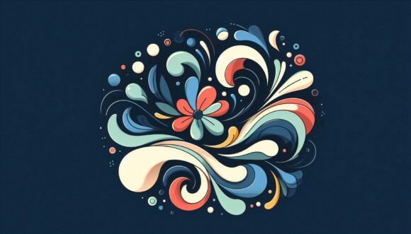 Organic Swirls of Floral Motion: A Digital Asset for Dynamic Design