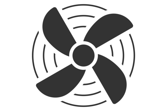 Wind Propeller Motion: The Rotating Fan Black Icon